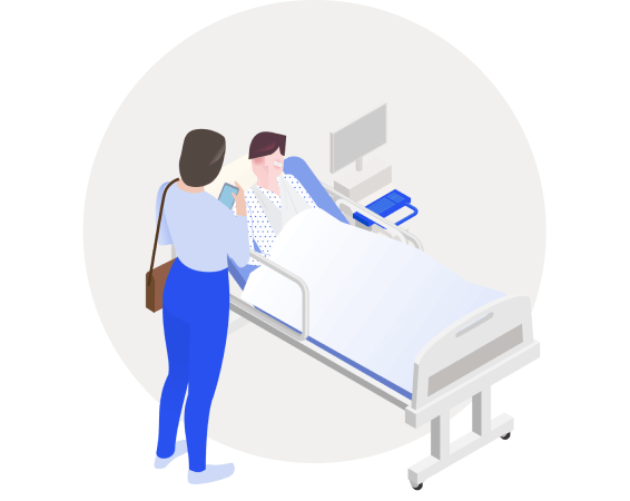 Patient and visitor animation image